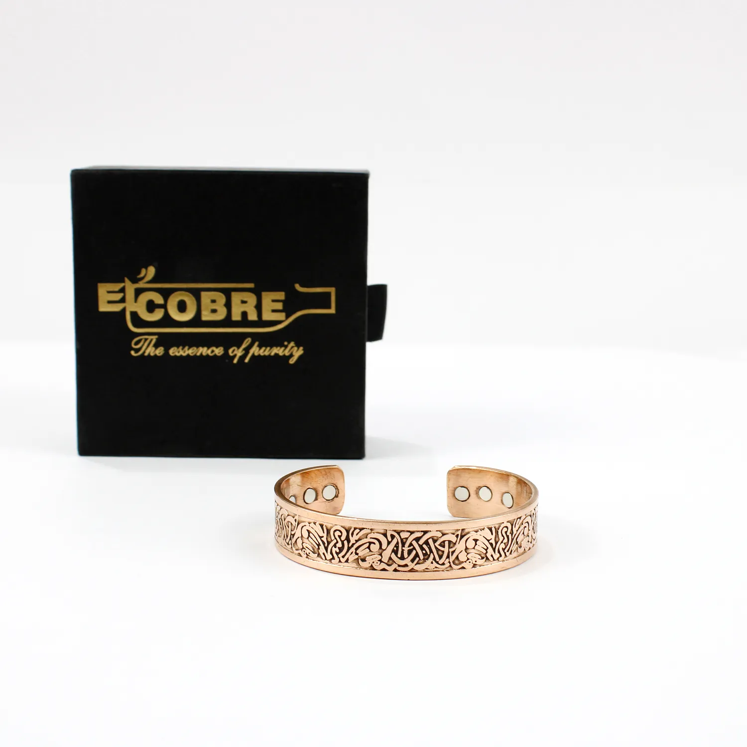 El'Cobre Copper Magnet Bracelet Design 12 kobberarmbånd med gaveæske