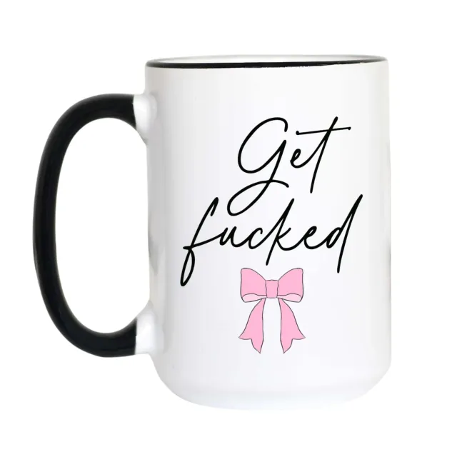 Mugsby Get Fucked Pink Bow coquette krus 325 ml