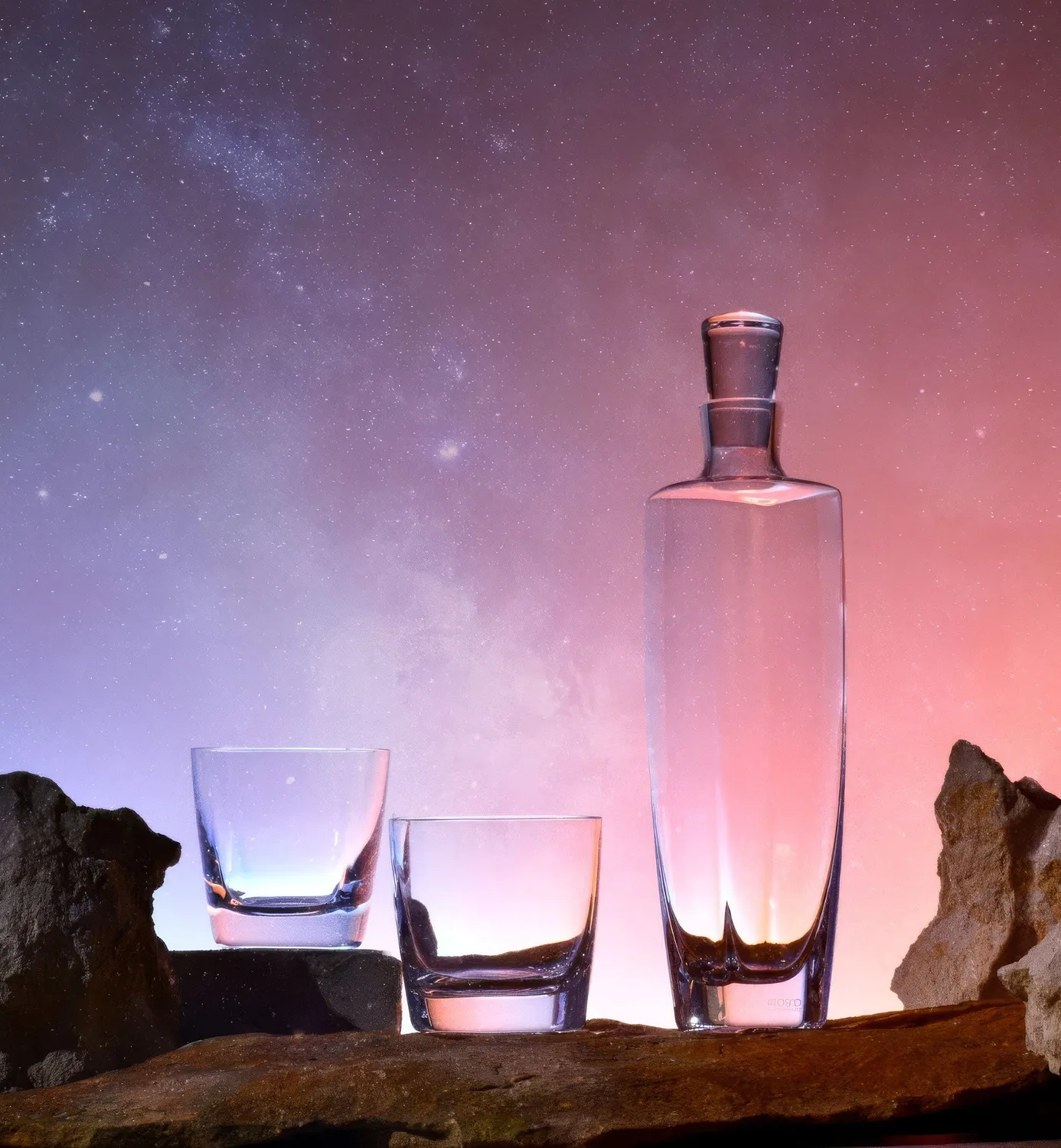 Krosno Sky whiskysæt 3 dele karaffel og glas