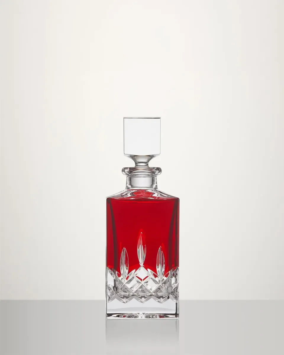 Waterford Lismore Red Square karaffel rød krystal