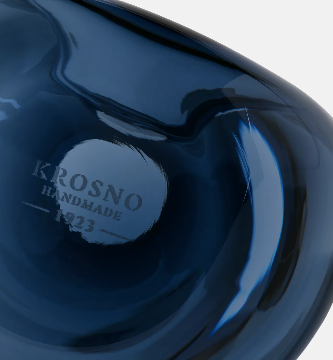 Krosno Flow vase 20 cm navy blyfri krystal