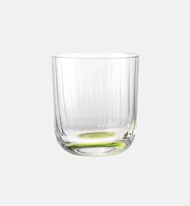 Krosno Bubble drikkeglas grøn 300 ml riflet krystal