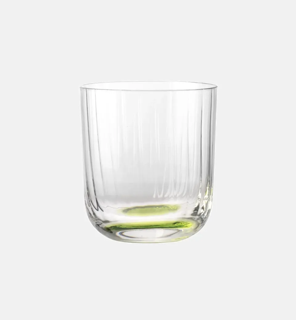 Krosno Bubble drikkeglas grøn 300 ml riflet krystal