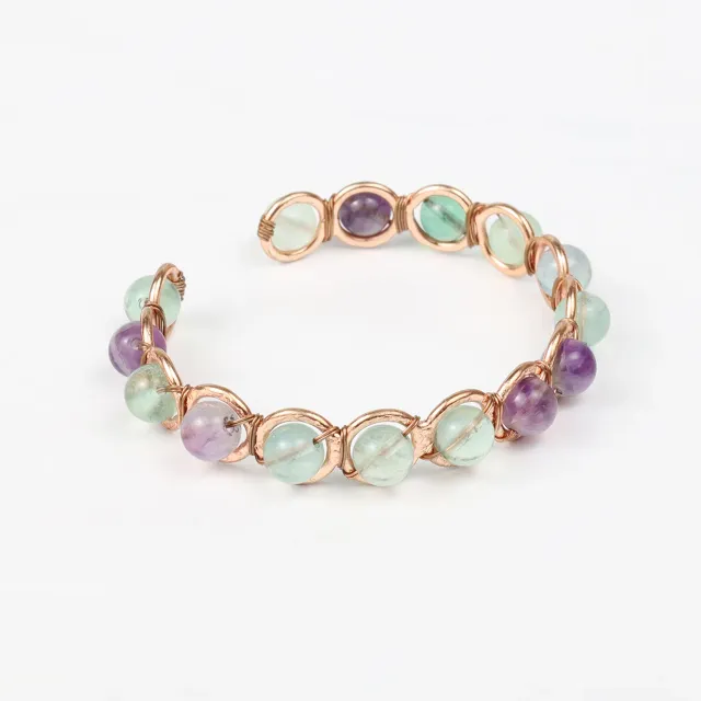 El'Cobre Copper Fluorite armbånd kobber justerbar