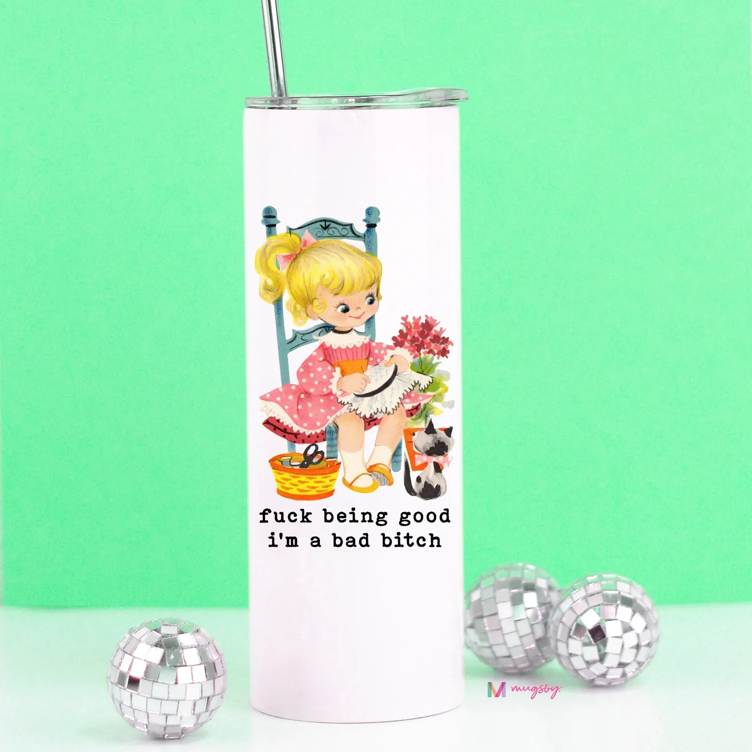 Mugsby Bad Bitch termokop 591 ml vintage