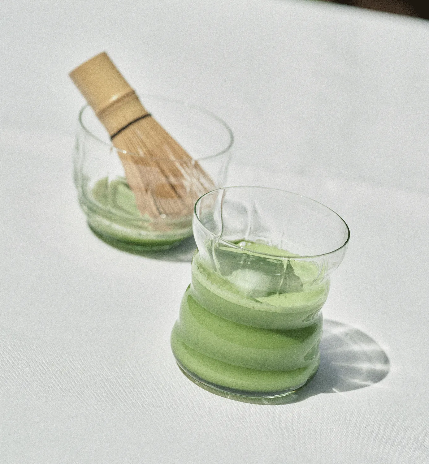 Krosno Matcha Moments glas 330 ml bølget grøn