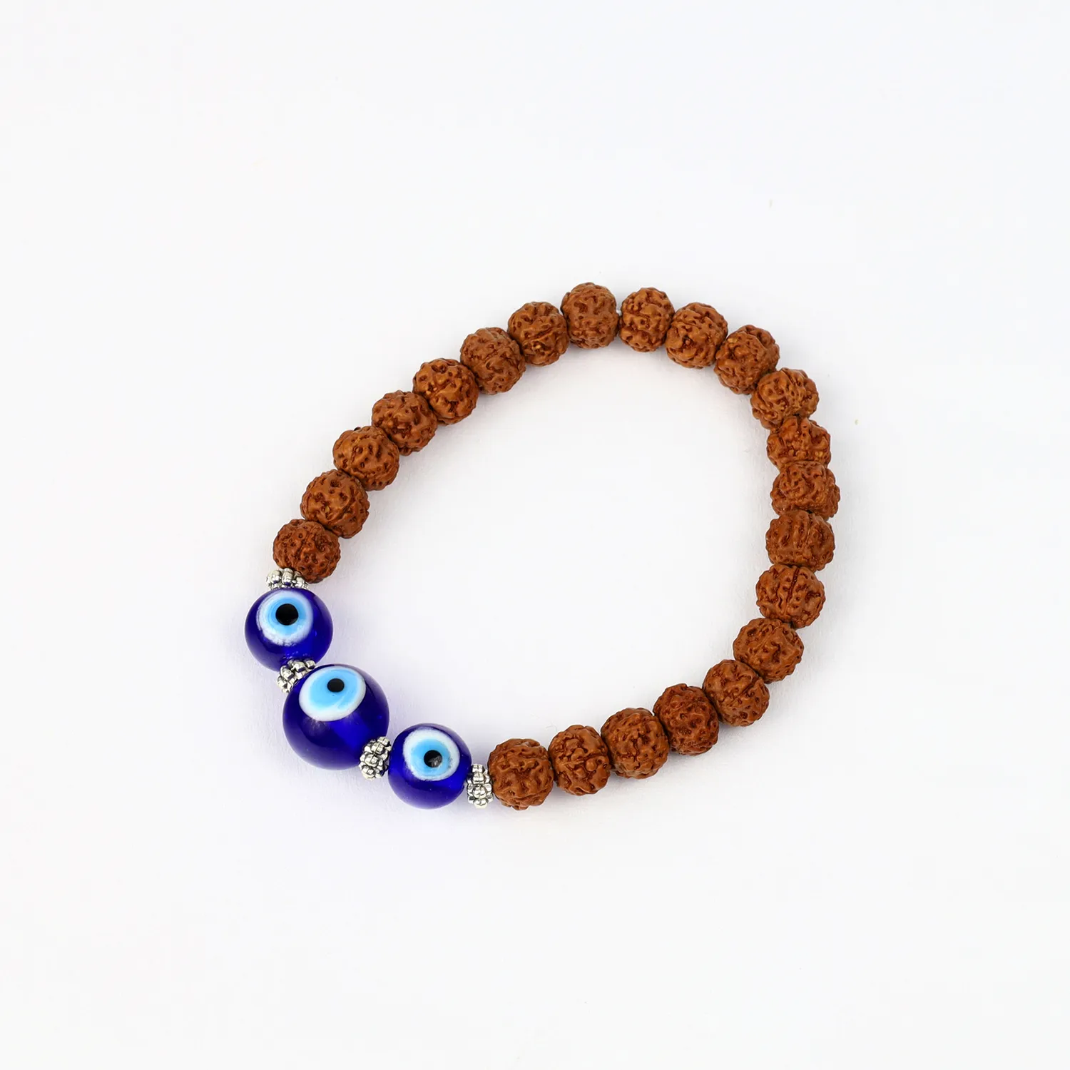 El'Cobre Rudraksha Evil Eye armbånd blå