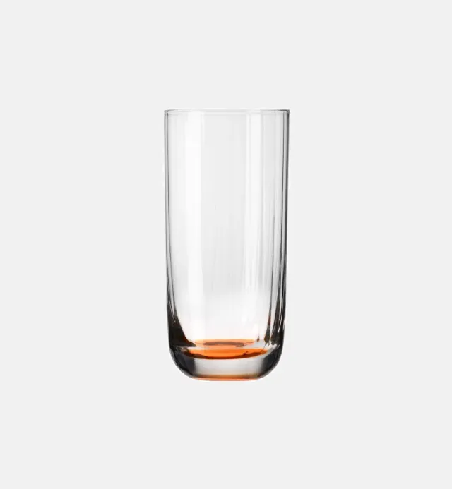 Krosno Bubble tumbler 360 ml orange riflet krystal