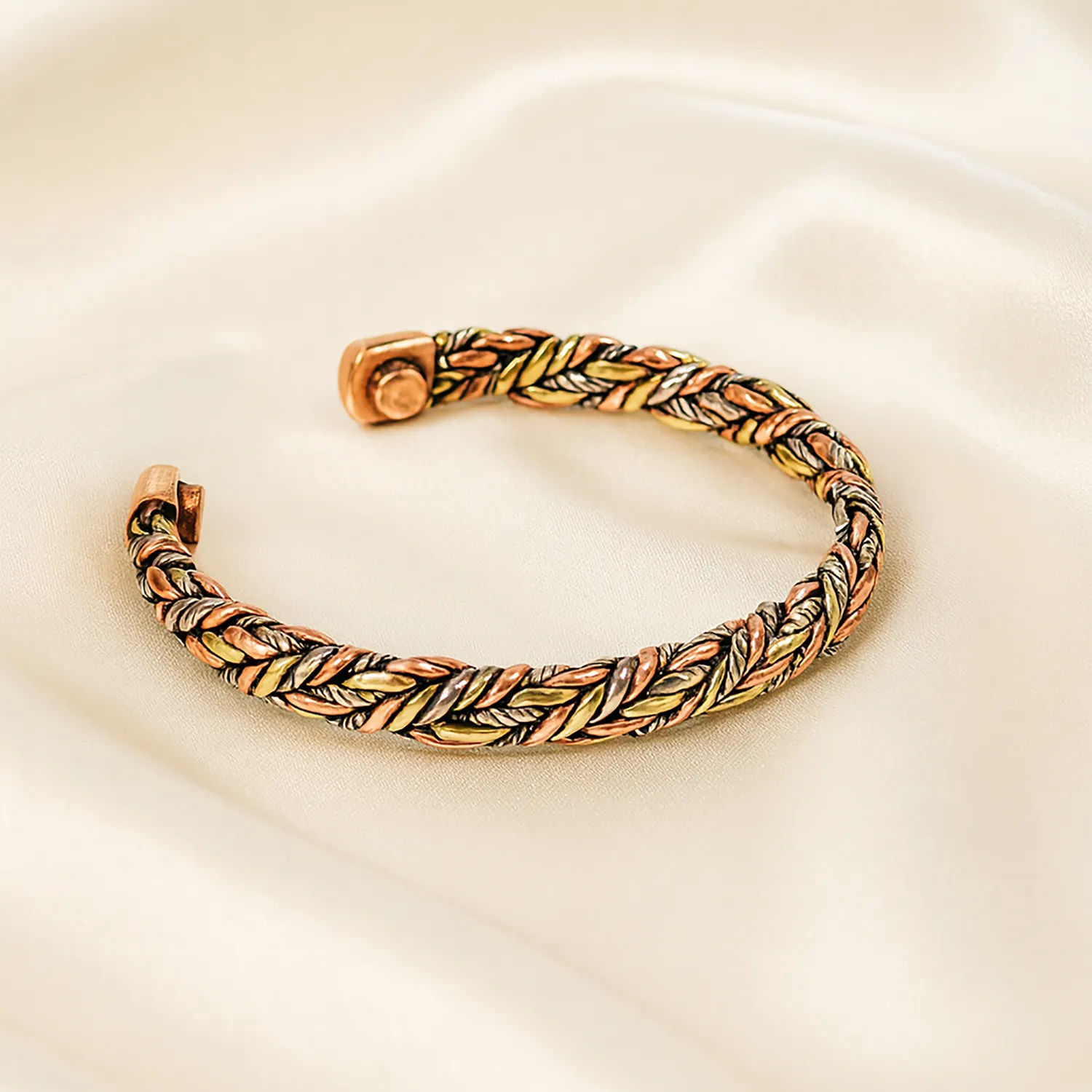 El'Cobre Design 77 armbånd kobber flettet