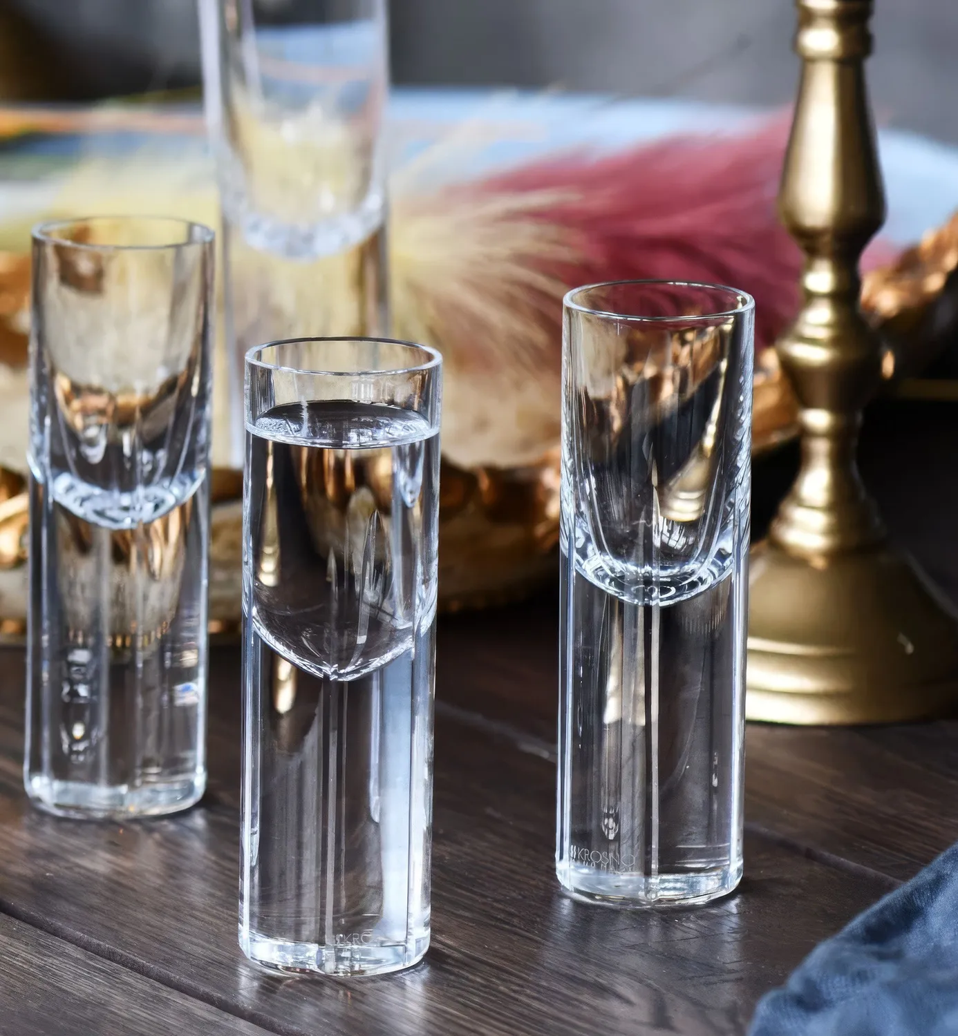 Krosno vodkaglas 30 ml 4 stk slebet krystal