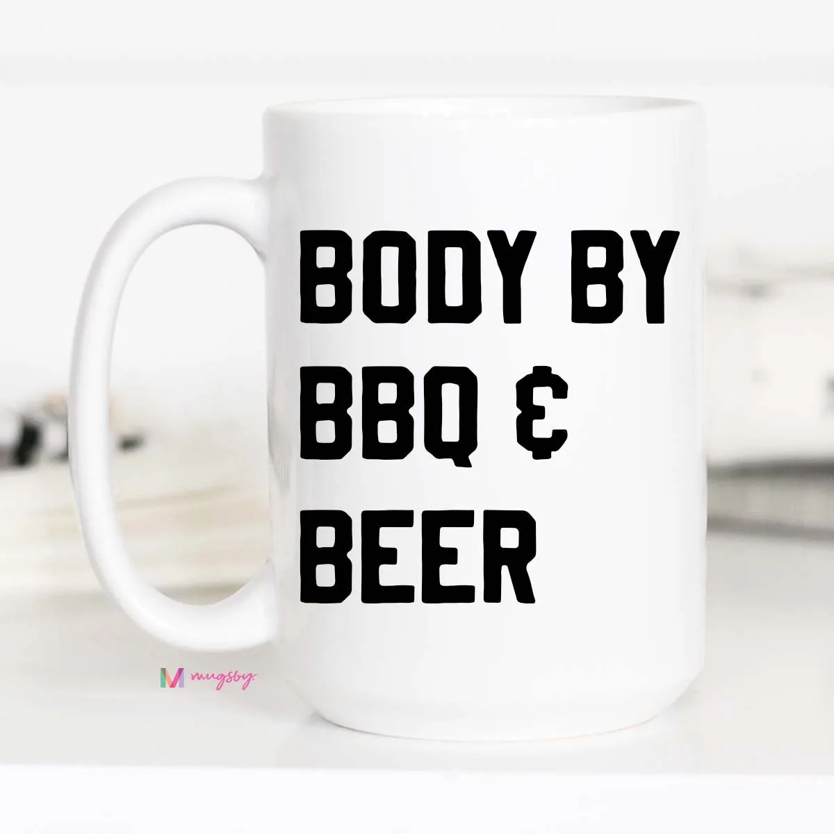 Mugsby Body By BBQ and Beer kop 325 ml til far