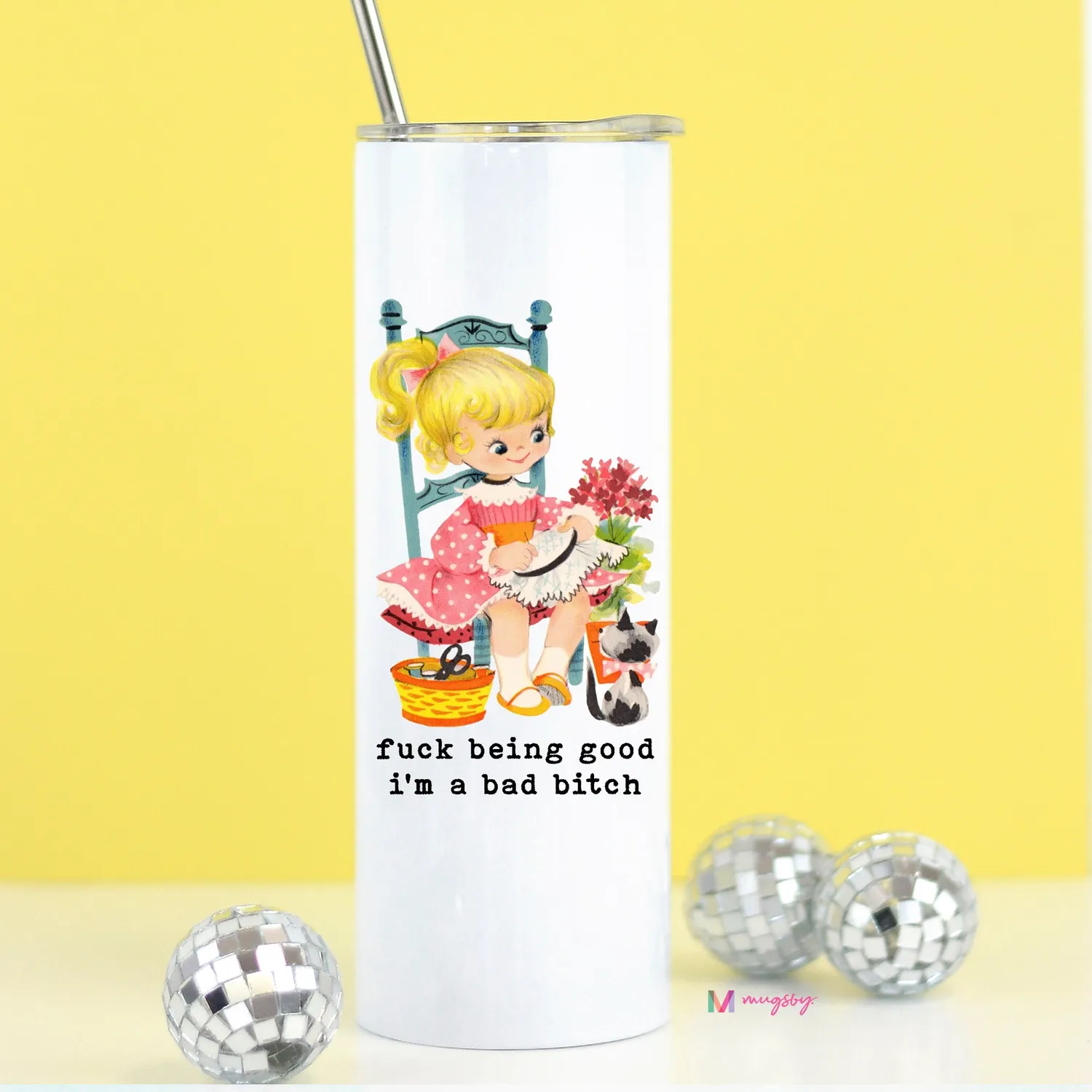 Mugsby Bad Bitch termokop 591 ml vintage