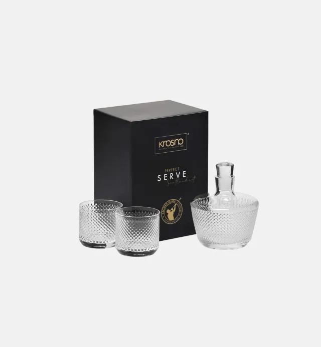 Krosno Scotland whisky sæt karaffel 3 dele