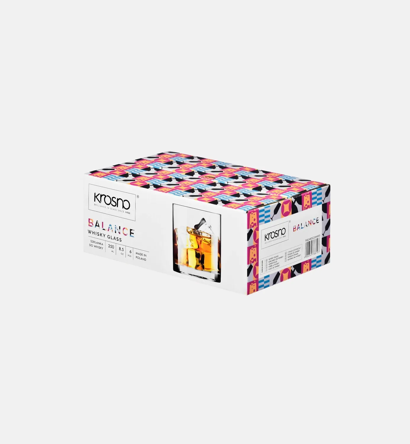 Krosno whiskyglas tumbler 250 ml glas