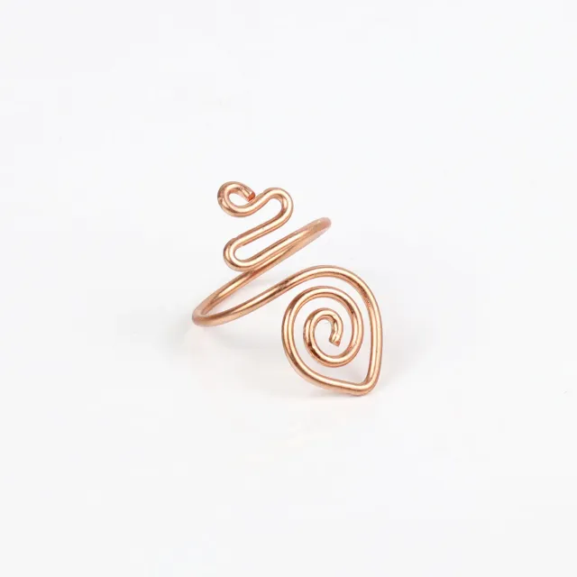 El'Cobre Design 27 kobberring justerbar spiral