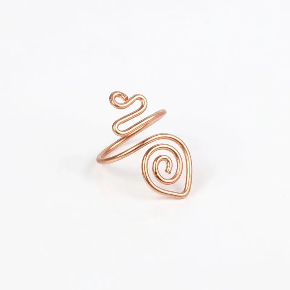 El'Cobre Design 27 kobberring justerbar spiral