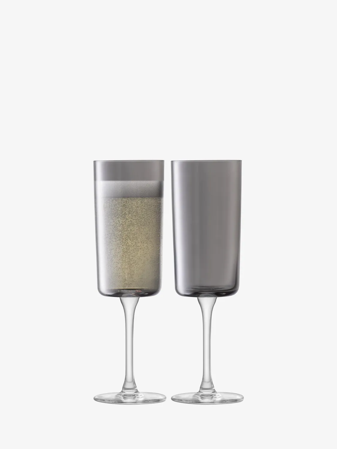 LSA Lunar Champagne Flute glas grå 2 stk