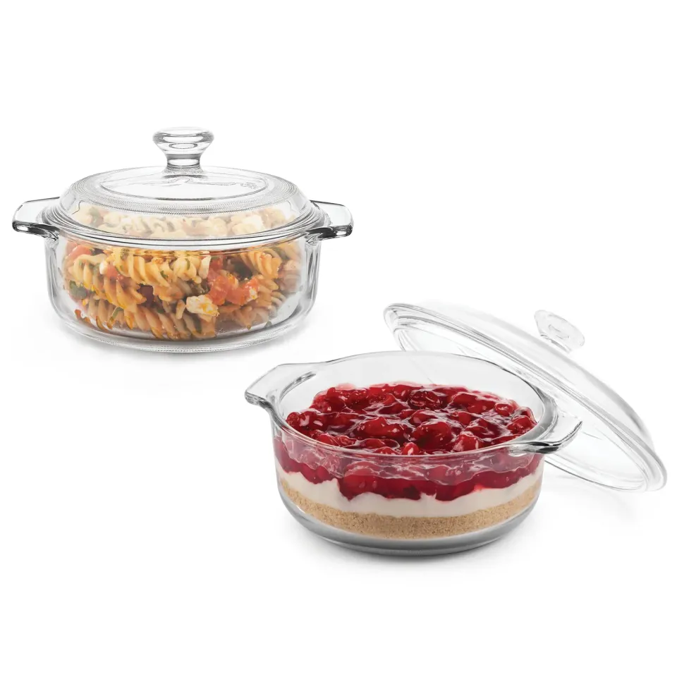 Libbey Baker's Basics ildfast fad 2 stk 950 ml med glaslåg