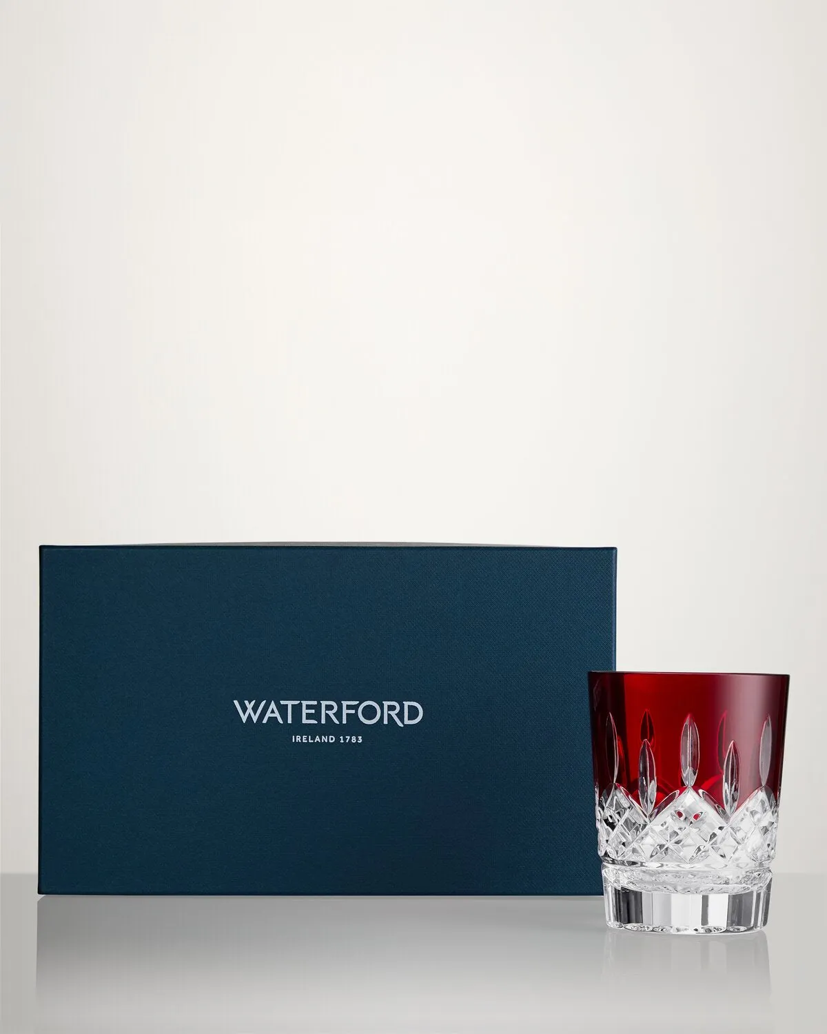 Waterford Lismore Red Double Old Fashioned whiskyglas 2 stk rød krystal