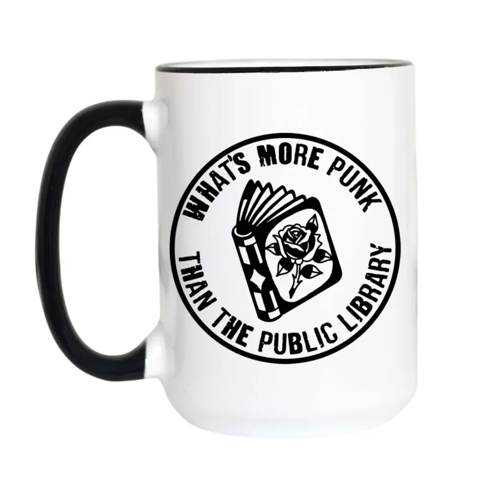 Mugsby What's More Punk Than the Public Library krus hvid 325 ml