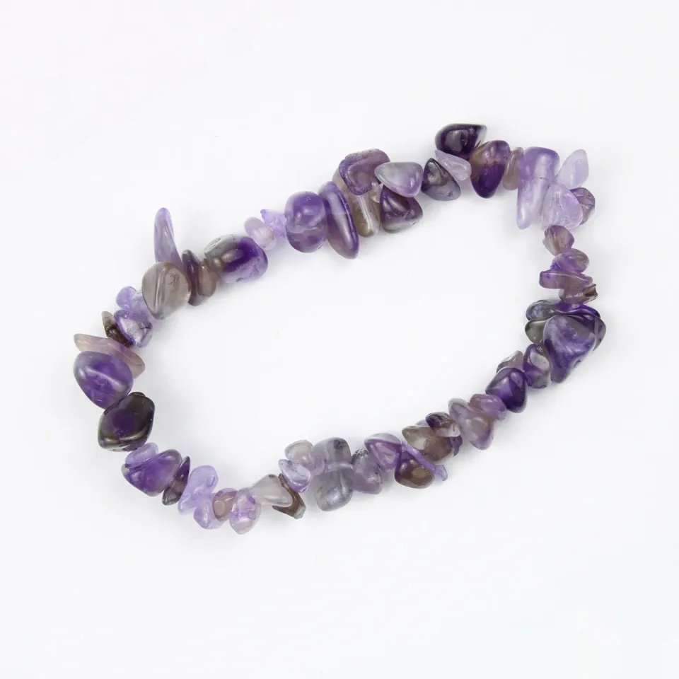 El'Cobre Amethyst Crystal Chip armbånd lilla beroligende