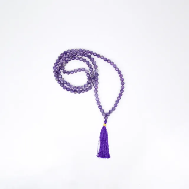 El'Cobre Amethyst mala halskæde meditation lilla