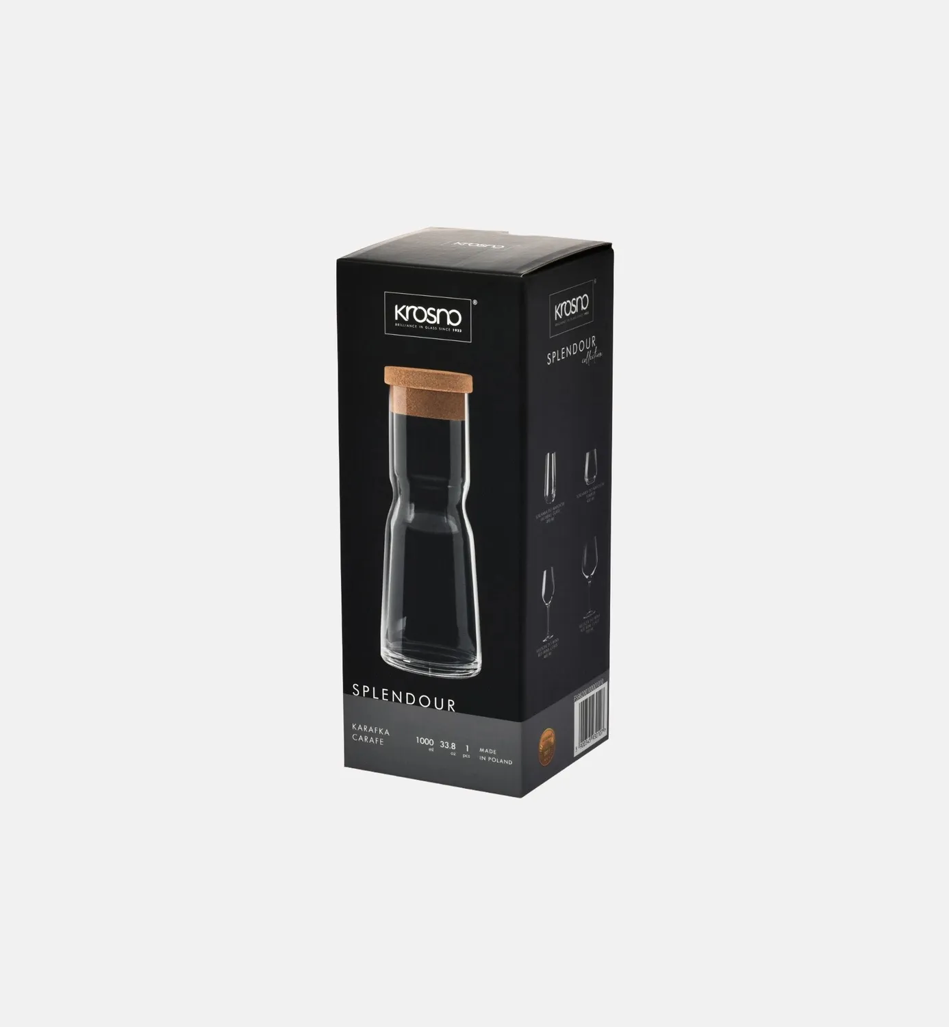 Krosno Splendour karaffel 1000 ml kork
