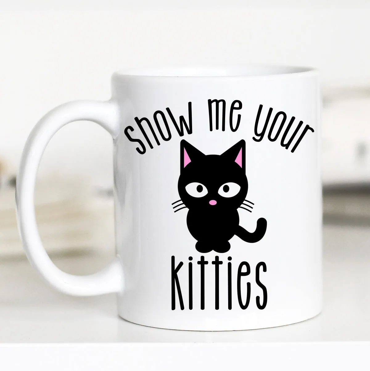 Mugsby Show Me Your Kitties kop 325 ml hvid kat