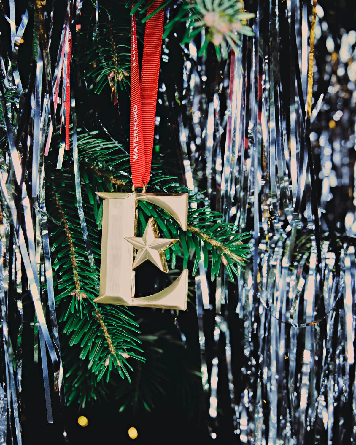 Waterford Elton John E Icon juleornament guld