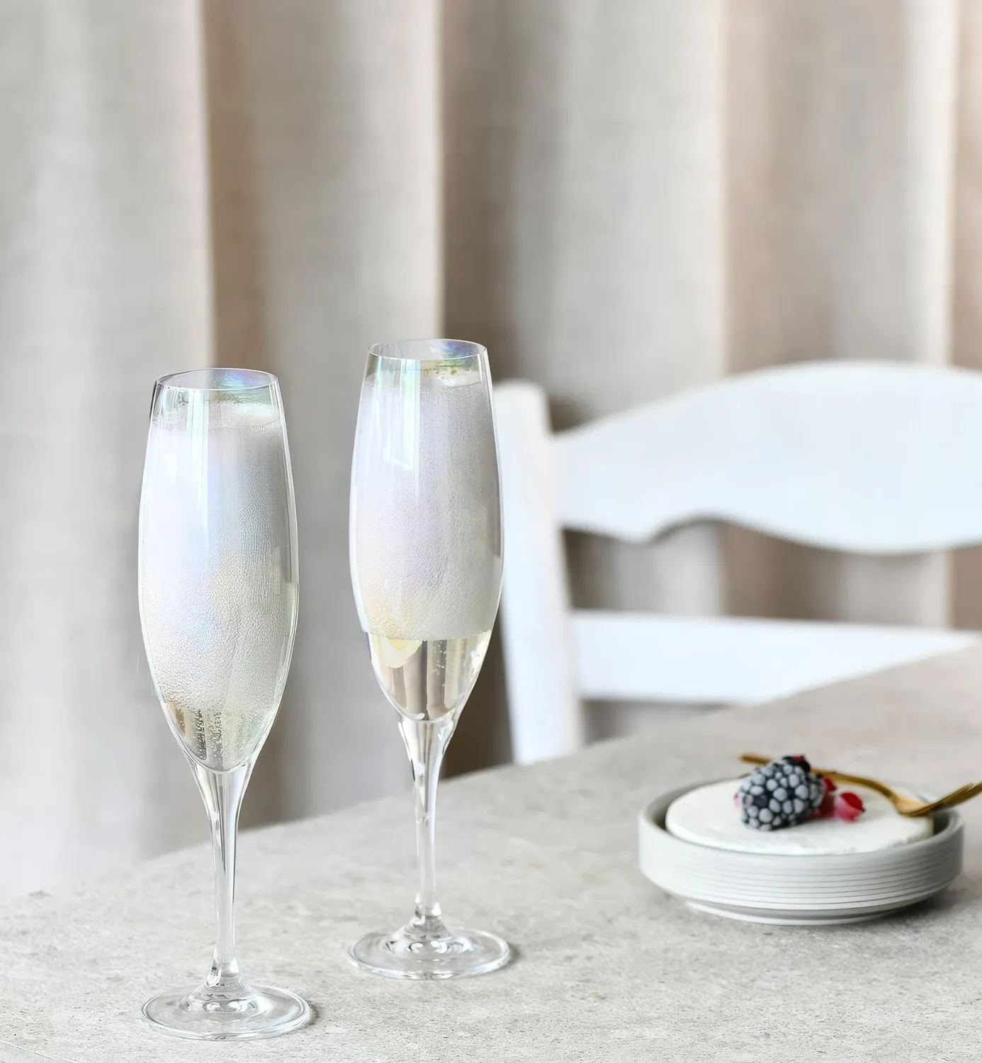 Krosno Rainbow champagneglas 210 ml perlemor