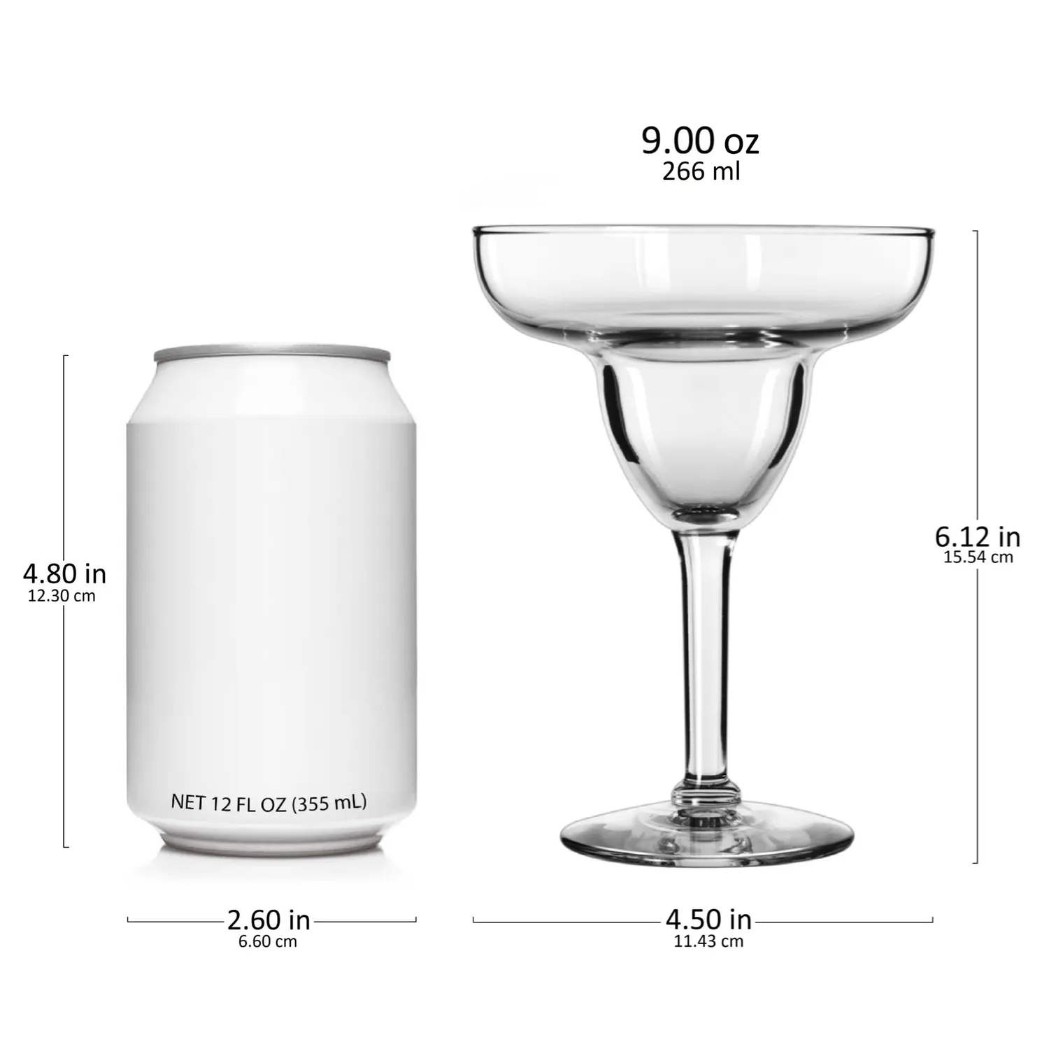 Libbey Margarita margaritaglas 266 ml sæt med 12 klart glas