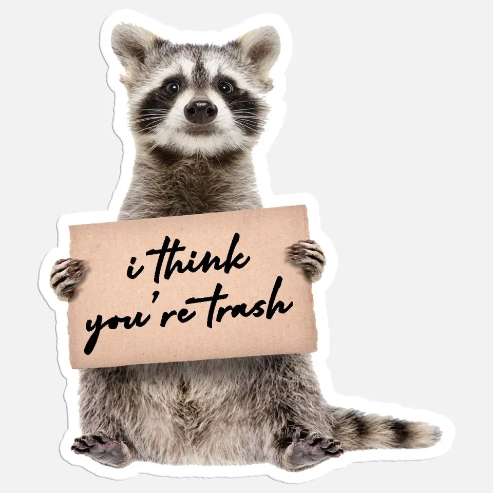 Mugsby I Think You're Trash klistermærke vinyl