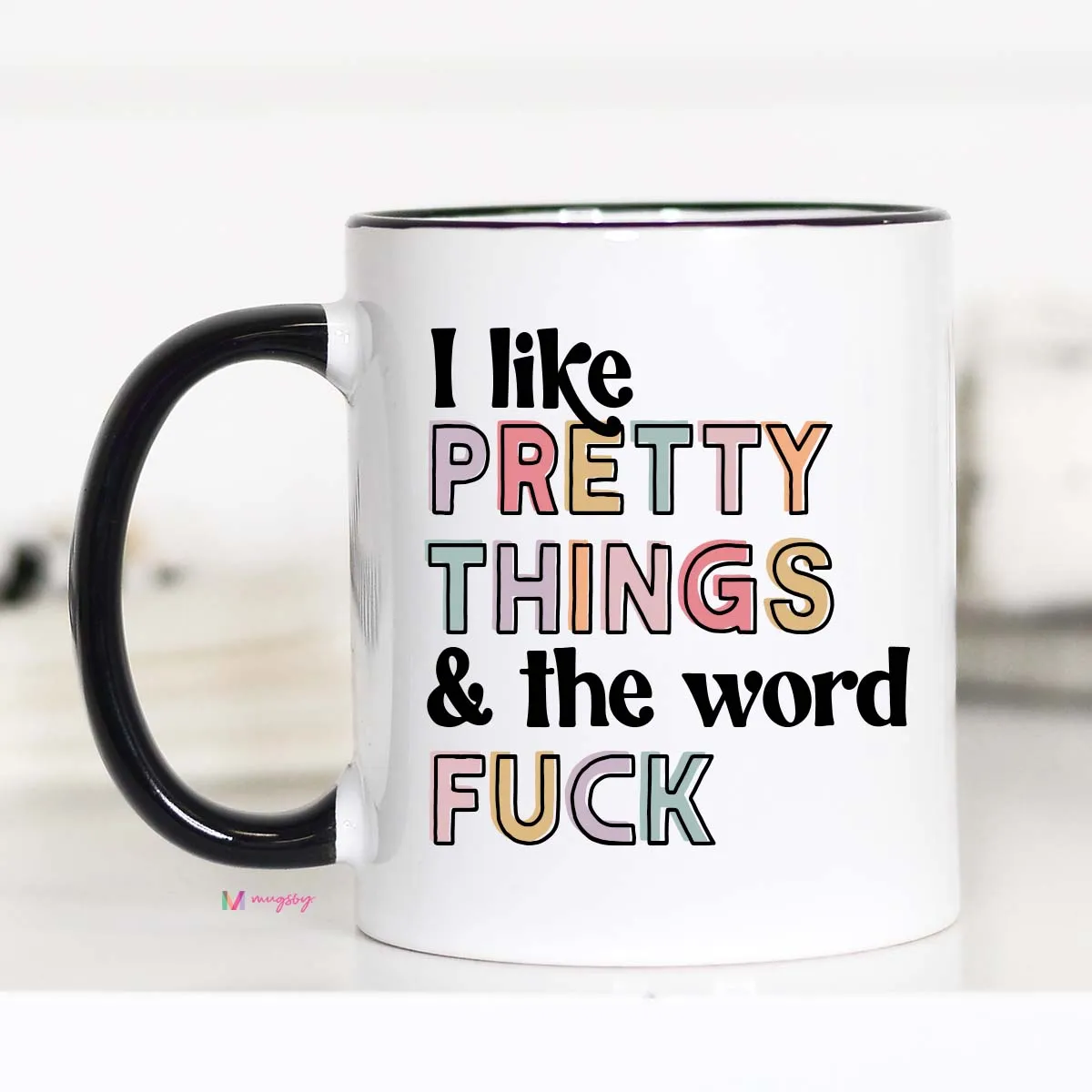 Mugsby I Like Pretty Things kop 325 ml pastel
