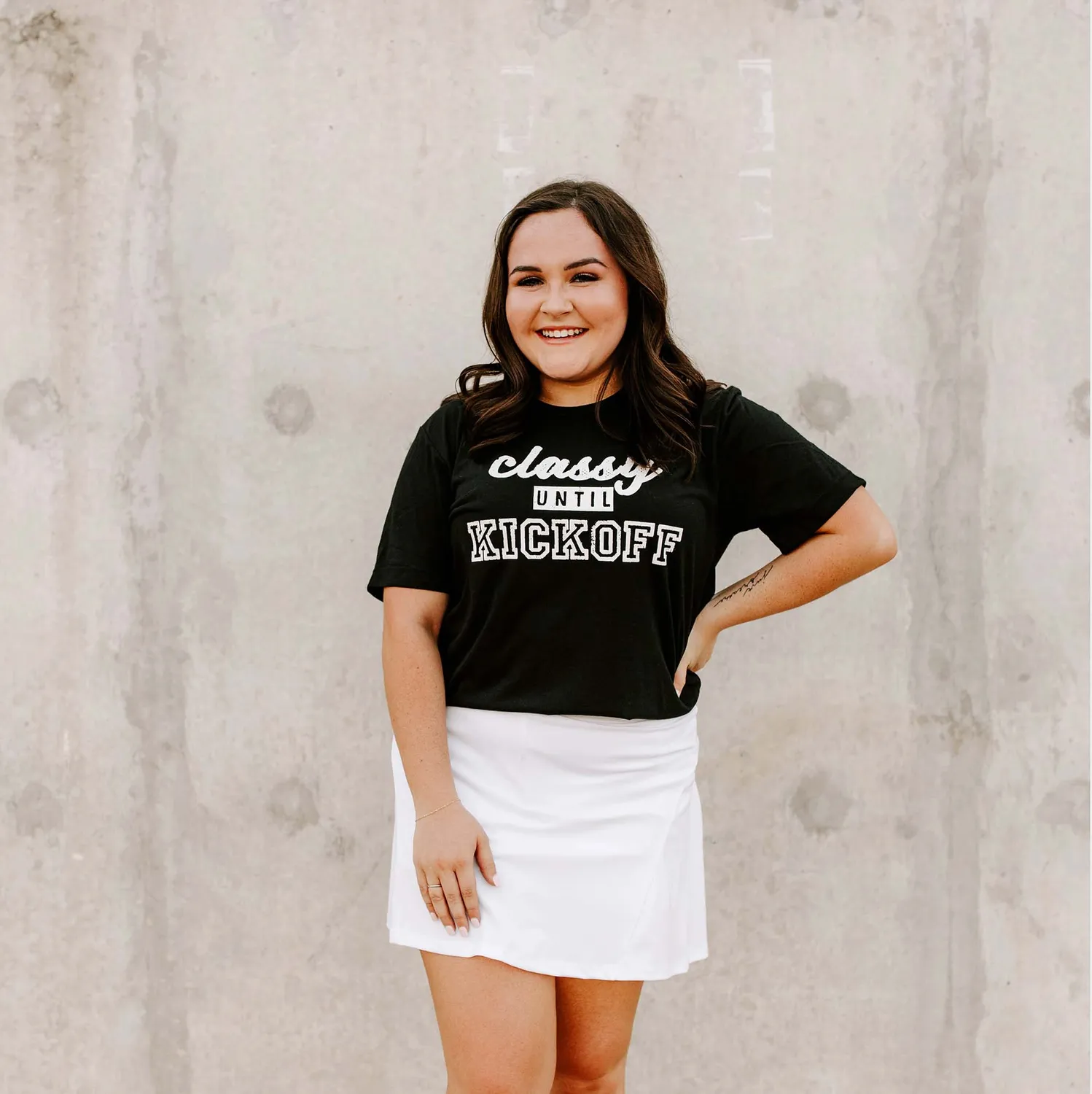 Mugsby Classy Until Kickoff T-shirt M sort sjov