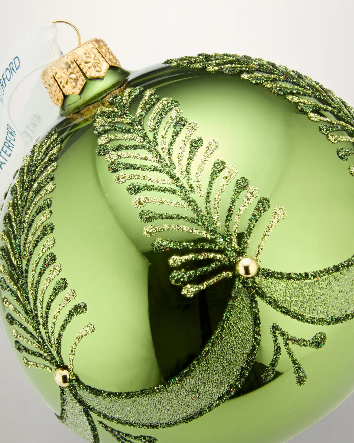Waterford Holiday Heirlooms julekugle grøn glas