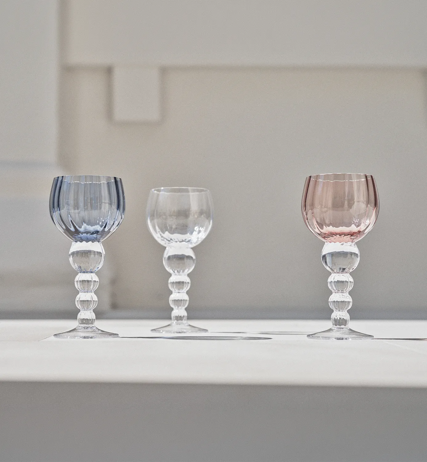 Krosno Mirel vinglas 350 ml navy riflet krystal