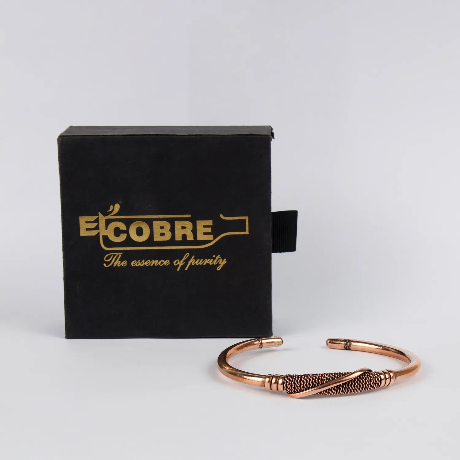 El'Cobre Design 49 kobberarmbånd let med æske