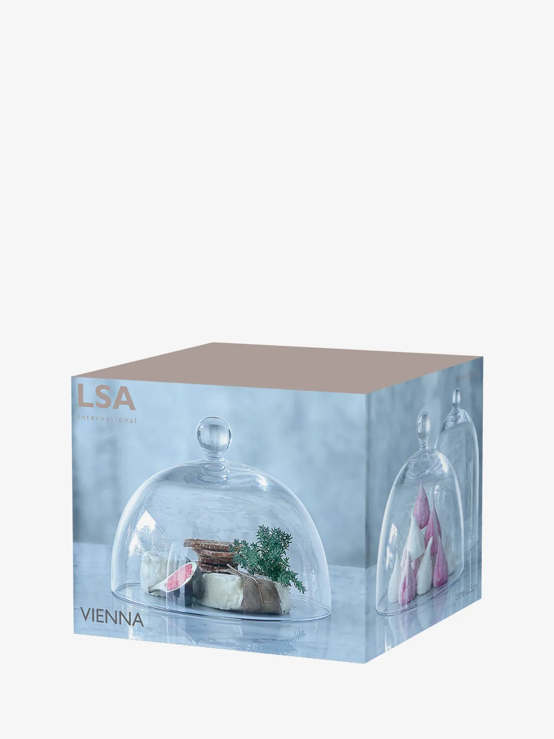 LSA Vienna Dome glasklokke osteklokke mundblæst