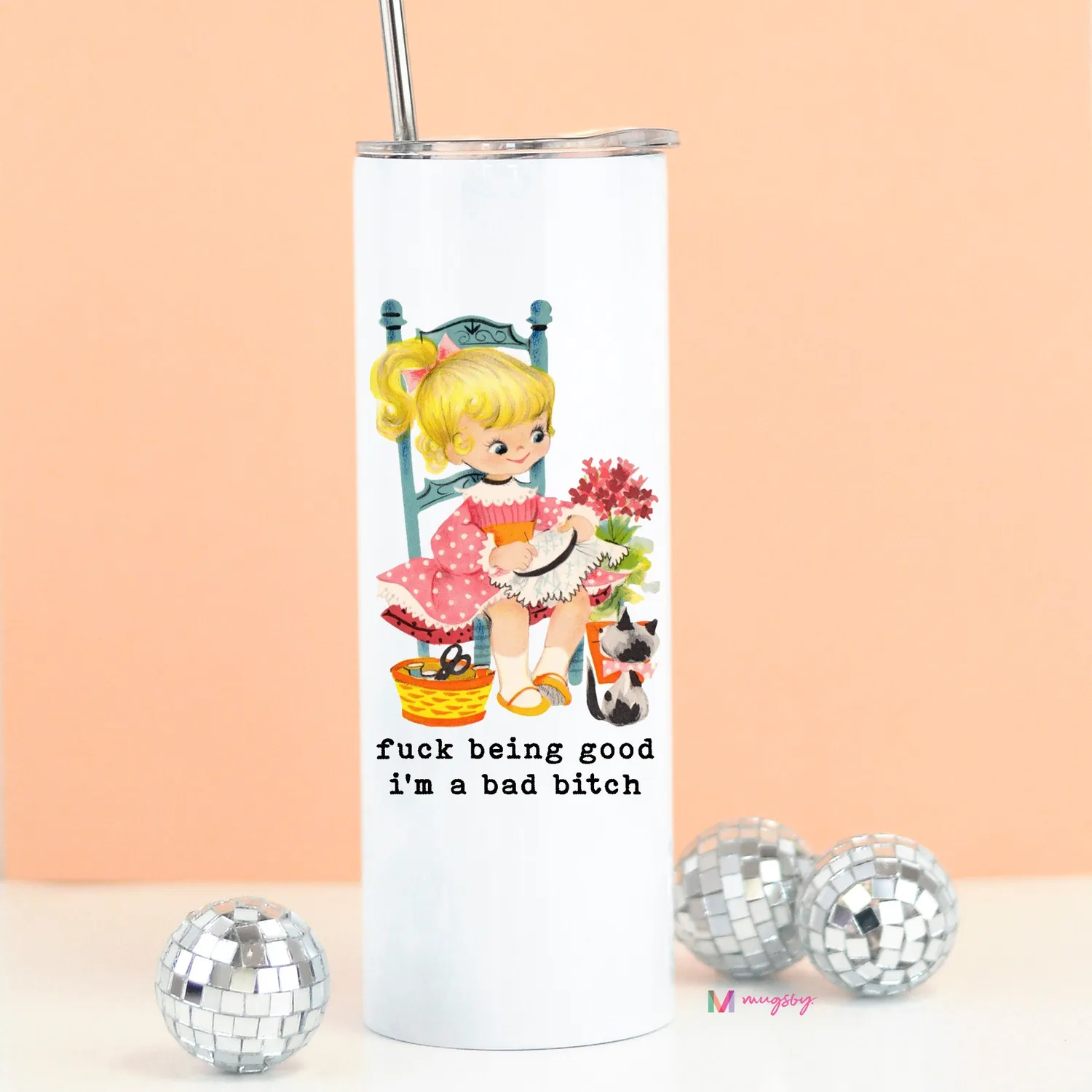Mugsby Bad Bitch termokop 591 ml vintage