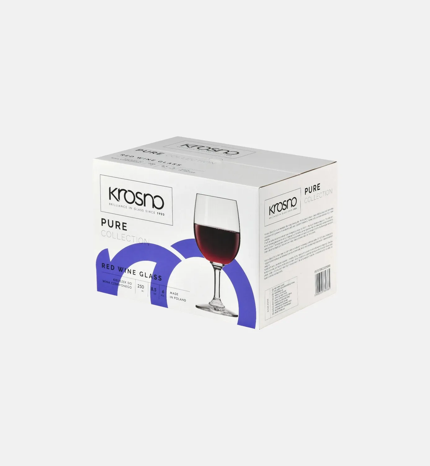 Krosno rødvinsglas 280 ml krystal klassisk